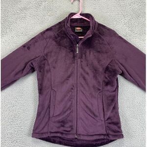 Sims Fleece Jacket Women Medium Purple Full Zip Mock Neck Long Sleeve Ladies NEW